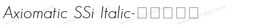 Axiomatic SSi Italic字体转换